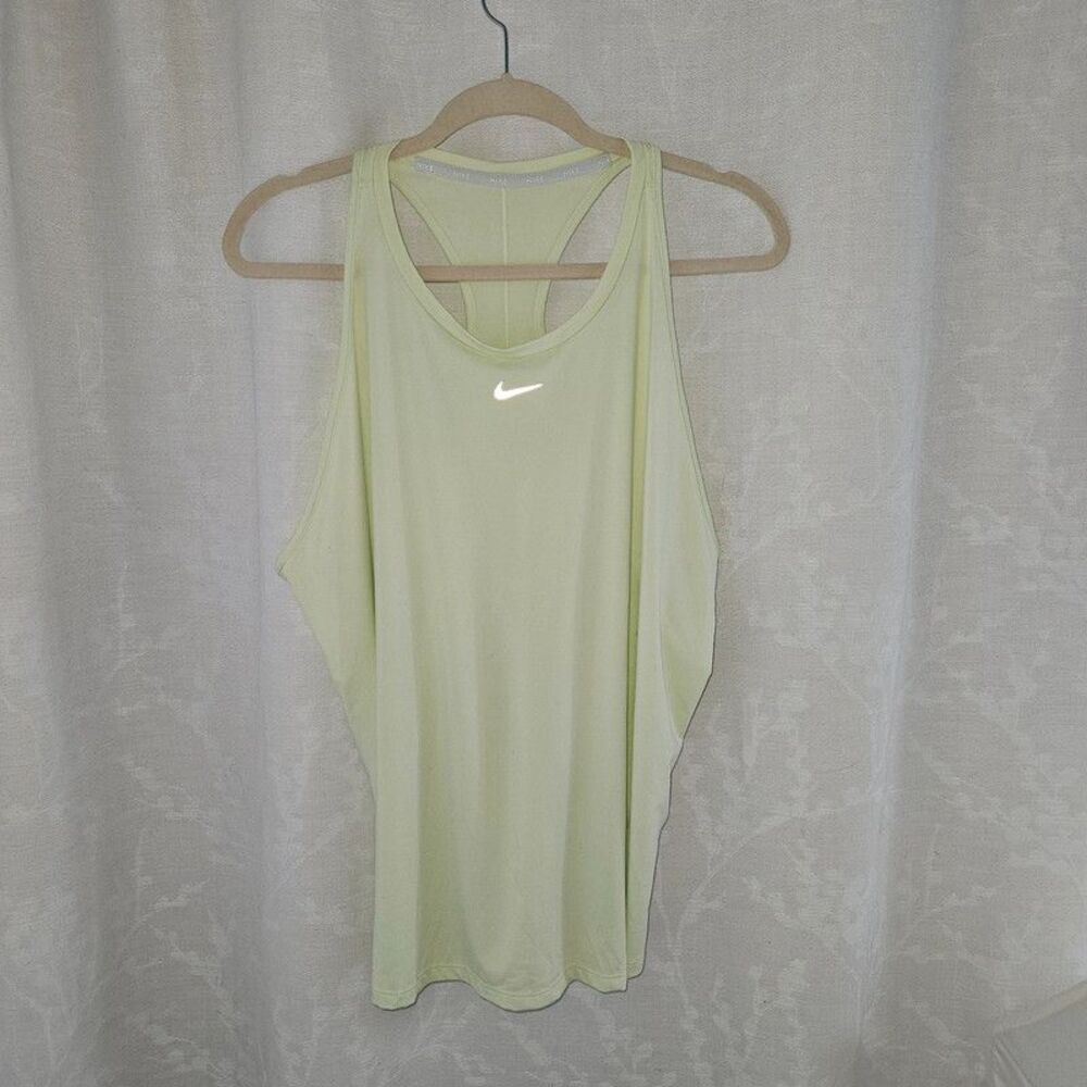 Nike Dri-FIT Slim Fit Racerback Tank Top Light Lime Green XL